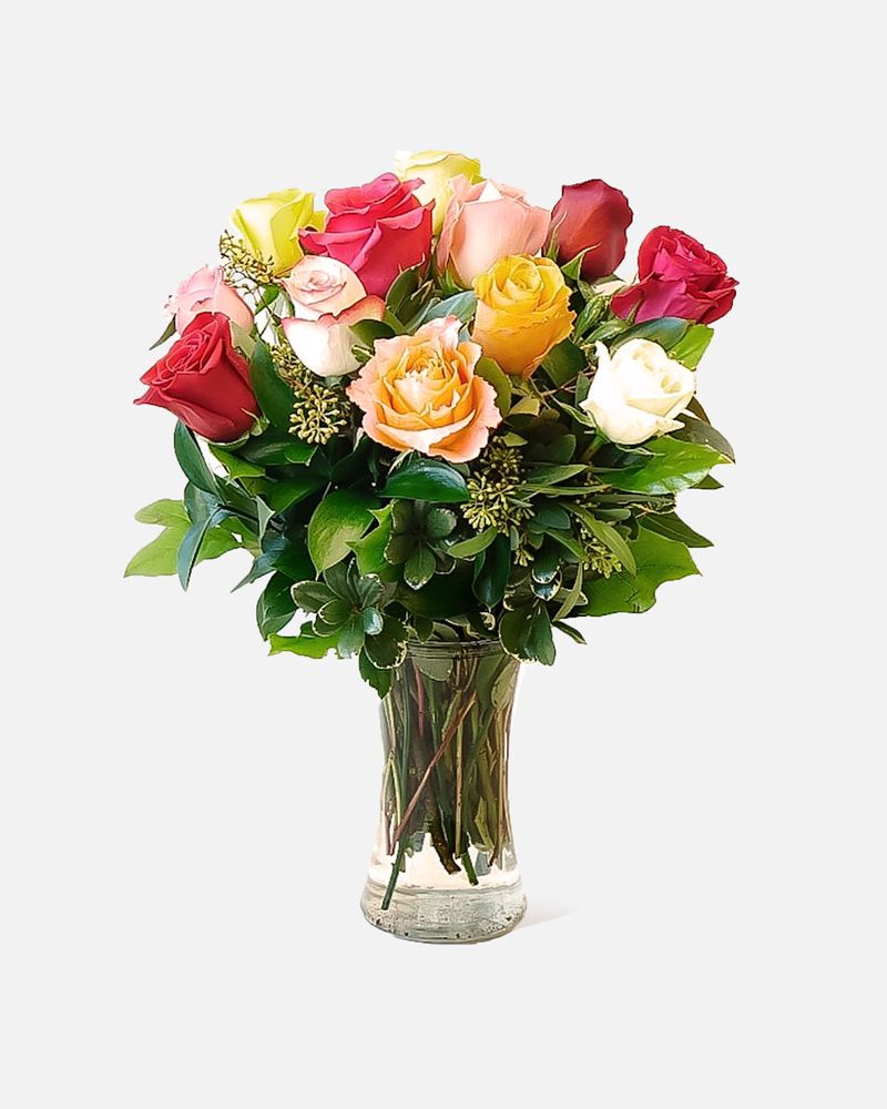 12 Assorted Roses